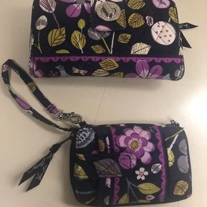 Vera Bradley wallet cell phone case set